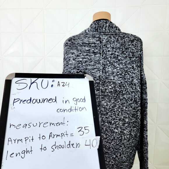 Lululemon Women's Black Heather Cardi All Day Merino Wool Cardigan Sweater XL - Picture 8 of 8